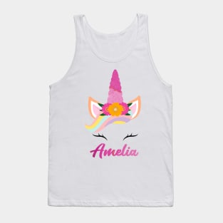 Name amelia unicorn lover Tank Top